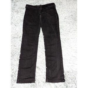 H&M &Denim‎ Jeans Womens Size 29x28 Black Skinny Ankle Mid Rise Stretch Denim